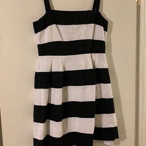 Black and white stripe cocktail dress